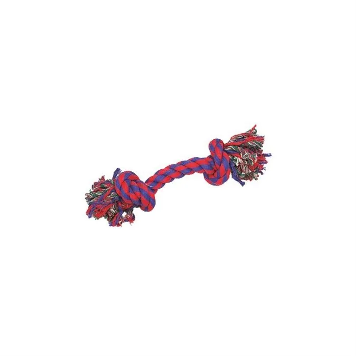 Flamingo İki Düğümlü Renkli İp Köpek Oyuncağı 35 CM - 1