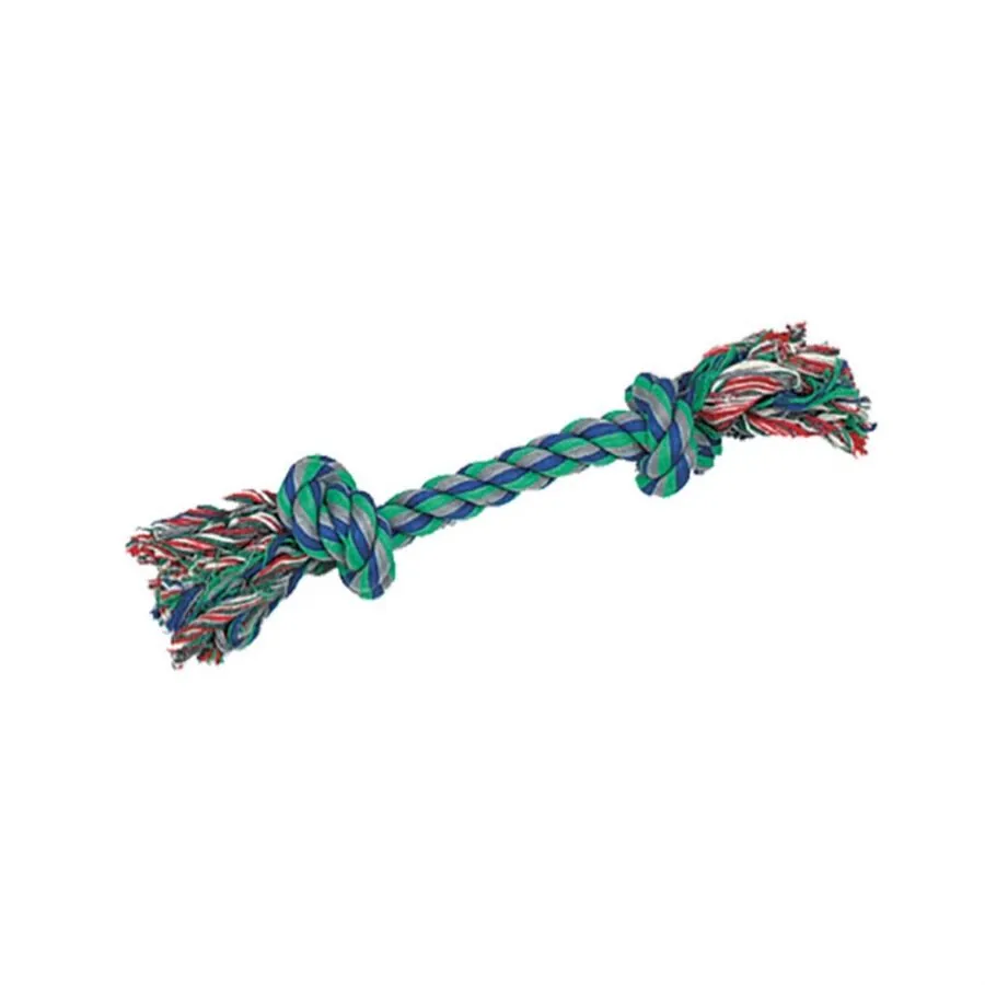 Flamingo İki Düğümlü Renkli İp Köpek Oyuncağı 30 CM - 1