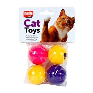 Karlie 4'lü Pinpon Topu Kedi Oyuncağı 4 cm