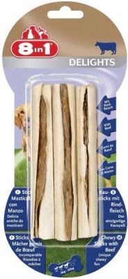 8in1 Delights Bones Biftekli Ağız Bakım Destekli Köpek Ödül Çubuğu 75 g (3'lü Paket) - 2