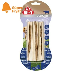 8 in 1 Delights Bones Biftekli Ağız Bakım Çubuğu 3lü 75 GR