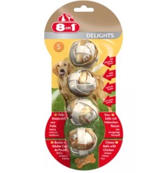 8 in 1 Delights Ball Tavuklu Köpek Ödülü Small