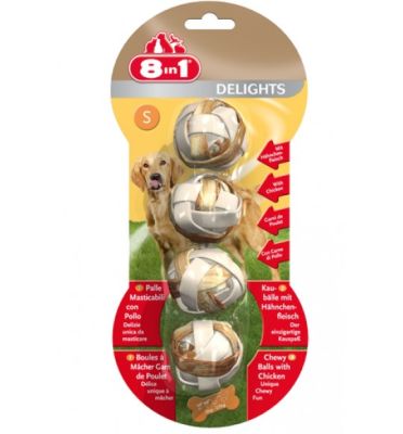 8 in 1 Delights Ball Tavuklu Köpek Ödülü Small - 1