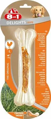 8 in 1 Delights Bones Köpek Ağız Bakım Ödül Kemiği Large 130 GR - 1