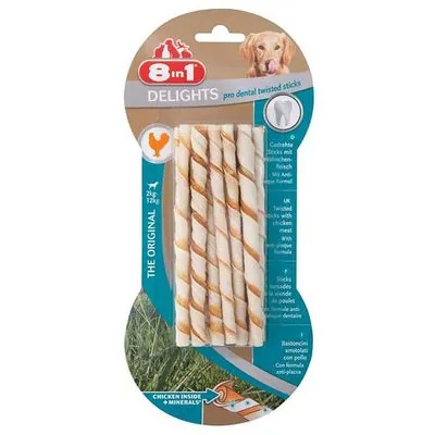 8 in 1 Delights Bones Köpekler İçin Ağız Bakım Çubuğu 10 lu 55 GR - 2