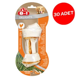8in1 Delights Bones Düğümlü Tavuklu Köpek Kemiği XS 30'lu Paket