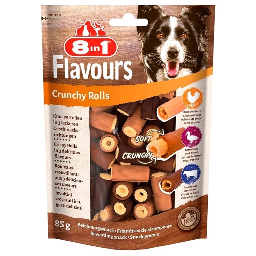 8in1 Flavours Crunchy Rolls Kıtır Köpek Ödülü 85gr - 1