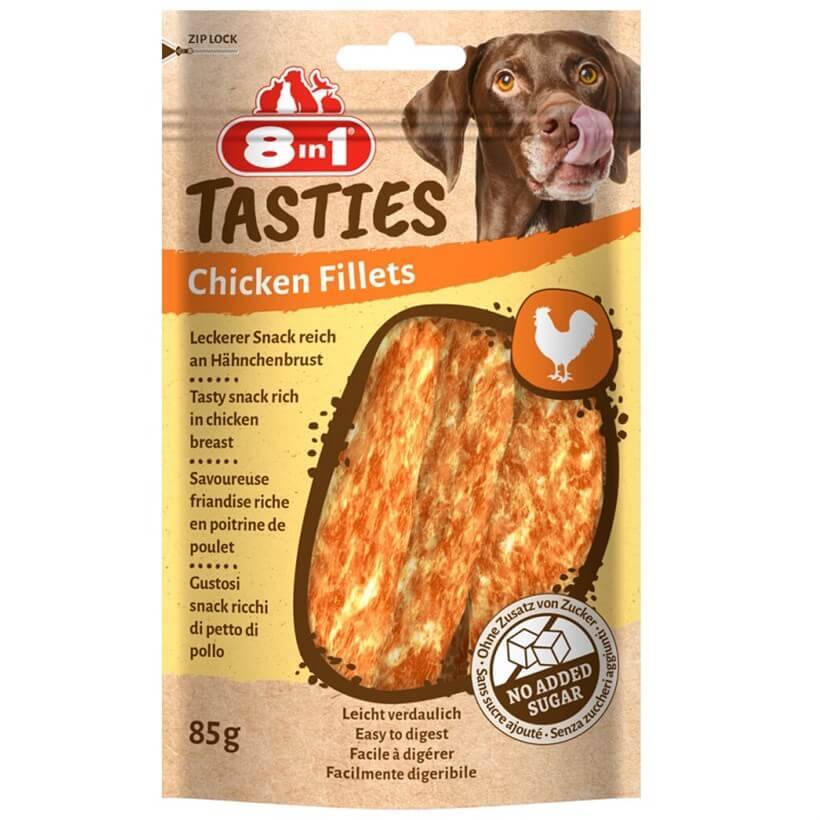 8in1 Tasties Chicken Fillets Tavuk Fileto Köpek Ödülü 85 g - 1
