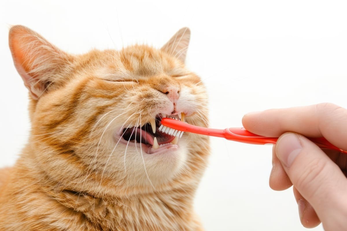 dişi fırçalanan kedi