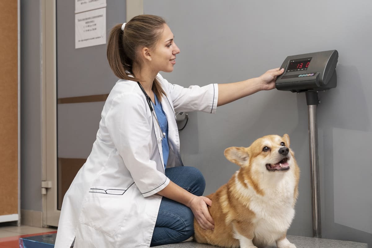 kilosu ölçülen köpek