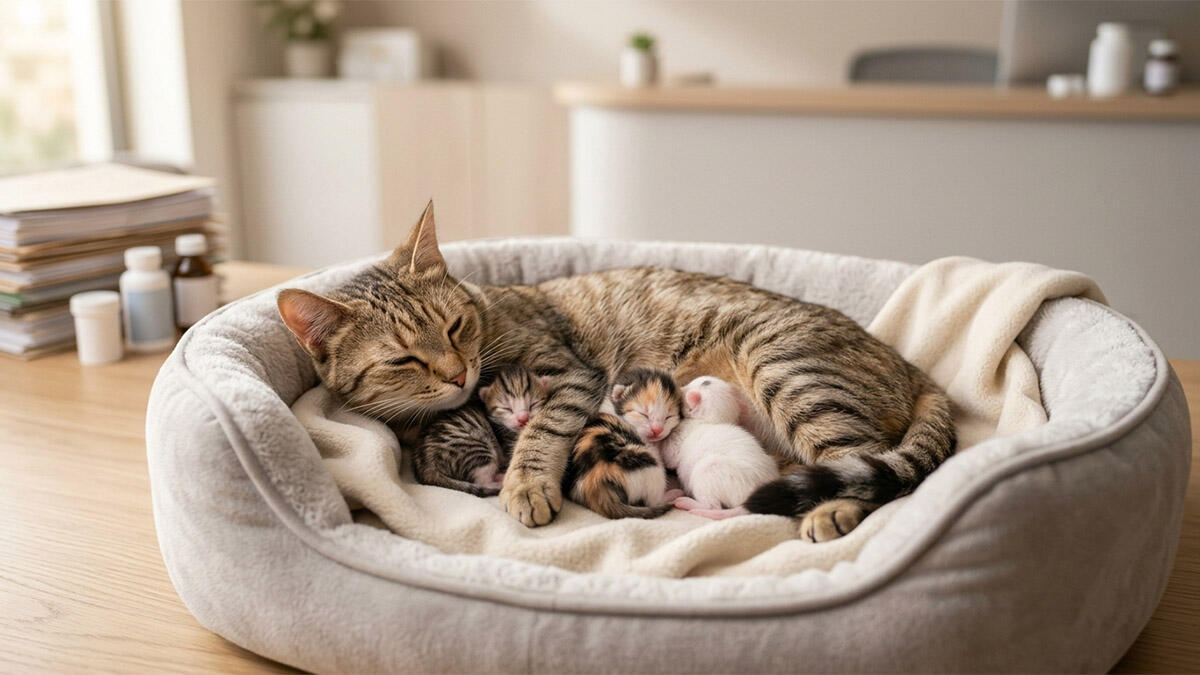 Yeni doğum yapan kedilerde tehlikeli bir durum olan Mastitis
