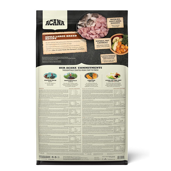 Acana Heritage Adult Large Breed Tavuklu ve Balıklı Tahılsız Büyük Irk Yetişkin Köpek Maması 11,4 kg - 2