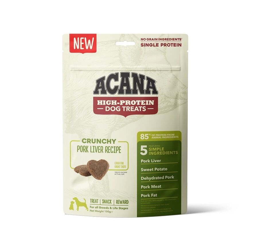 Acana Crunchy Yüksek Proteinli Domuz Ciğerli Kıtır Köpek Ödül Maması 100 Gr - 1