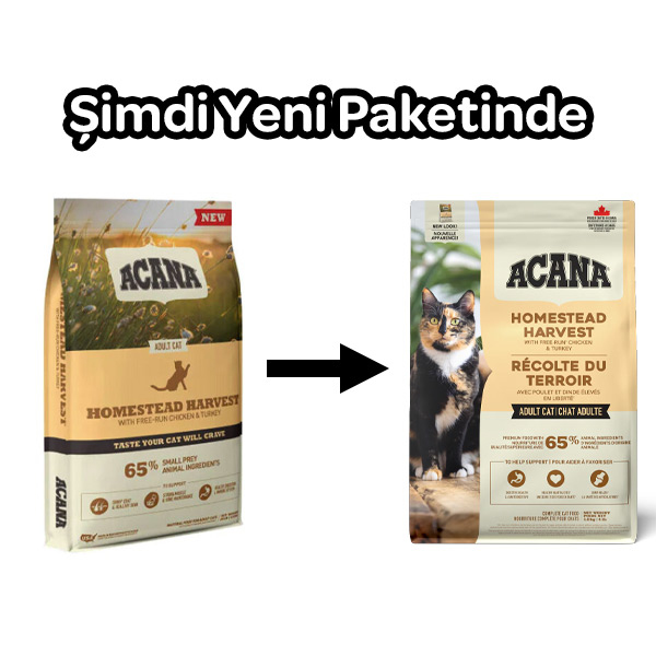 Acana Homestead Harvest Tavuklu ve Hindili Yetişkin Kedi Maması 4,5 kg - 2