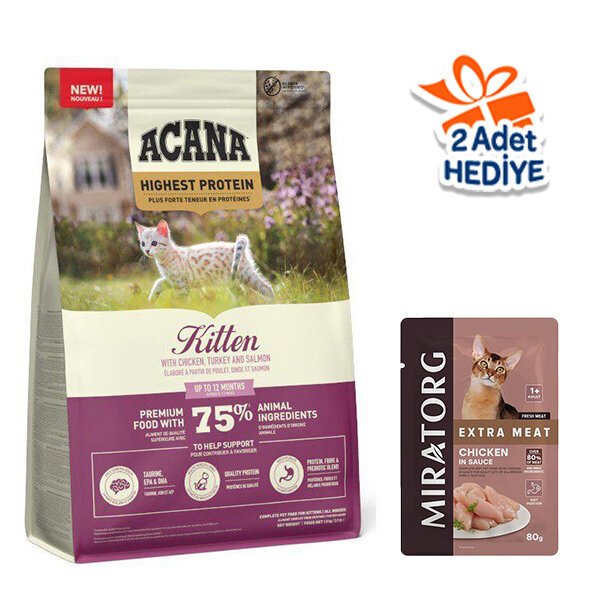 Acana Kitten Yüksek Proteinli Tahılsız Yavru Kedi Maması 1,8kg - 2