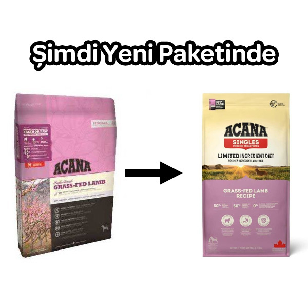 Acana Singles Grass-Fed Lamb Kuzu Etli Tahılsız Yetişkin Köpek Maması 17 kg - 2