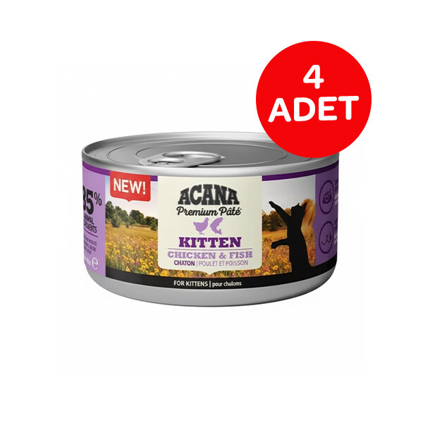 Acana Tavuk&Balıklı Yavru Kedi Konservesi 85 gr x 4 Adet - 1