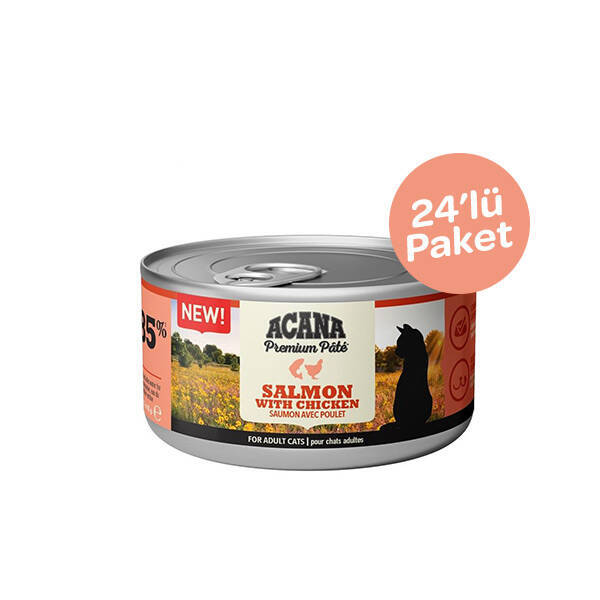 Acana Premium Pate Somonlu ve Tavuklu Ezme Yetişkin Kedi Yaş Maması 85 g (24'lü) - 1