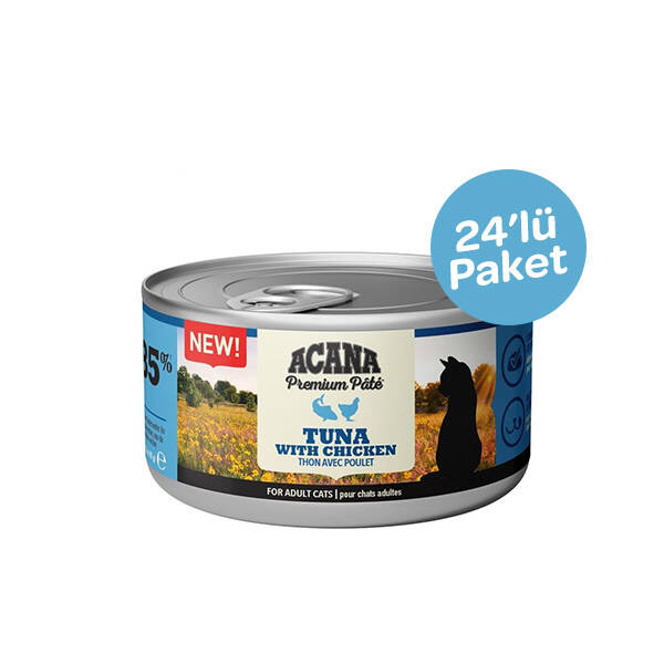 Acana Premium Pate Ton Balıklı ve Tavuklu Ezme Yetişkin Kedi Yaş Maması 85 g (24'lü) - 1