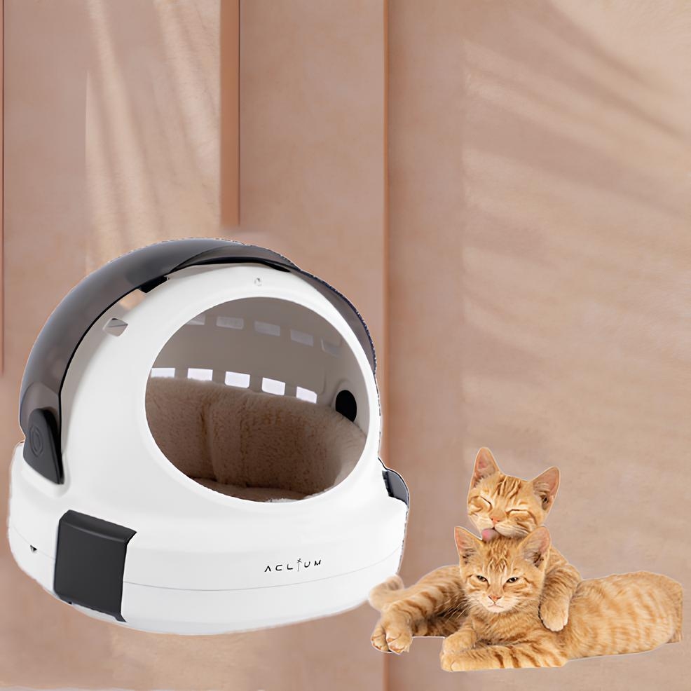 Aclıum Isıtıcılı Kapsül Kedi Evi - 9W Modern Tasarım - 1