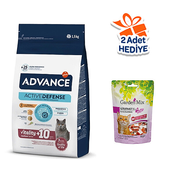 Advance 10+ Tavuklu Kısırlaştırılmış Yaşlı Kedi Maması 1.5 kg