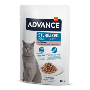 Advance Sterilized Hindi Etli Kısırlaştırılmış Kedi Yaş Maması Pouch 85 gr