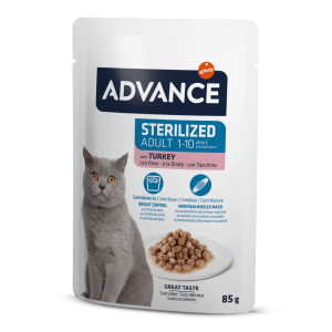 Advance Sterilized Hindi Etli Kısırlaştırılmış Kedi Yaş Maması Pouch 85 gr