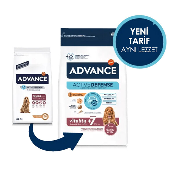 Advance Medium Senior Yaşlı Köpek Maması 12 kg - 3