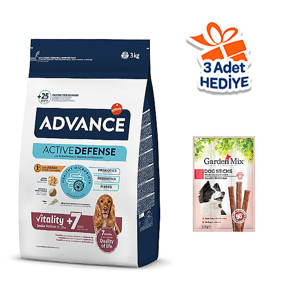 Advance Medium Senior Yaşlı Köpek Maması 3 kg