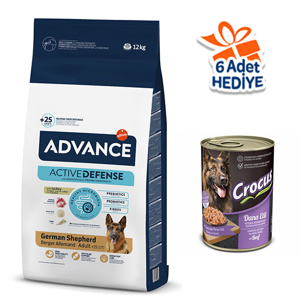 Advance Hindi ve Pirinçli Alman Kurdu Yetişkin Köpek Maması 12 kg - 1