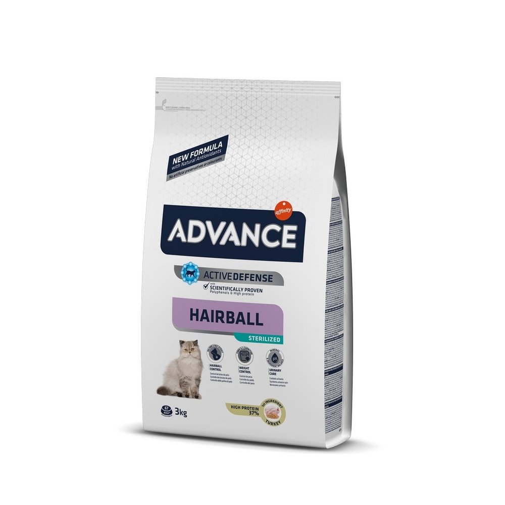 Advance Hindili Hairball Tüy Yumağı Önleyici Kısırlaştırılmış Kedi Maması 3 kg - 1