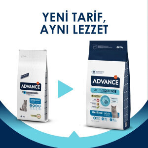 Advance Hindili Kısırlaştırılmış Kedi Maması 15 kg - 3