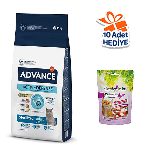 Advance Hindili Kısırlaştırılmış Kedi Maması 15 kg