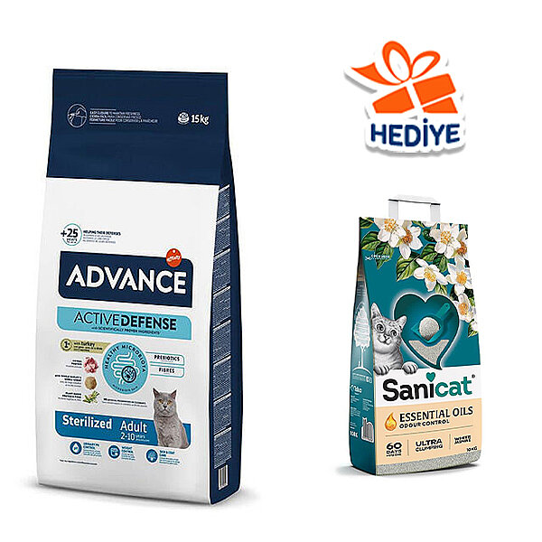 Advance Hindili Kısırlaştırılmış Kedi Maması 15 kg - 1