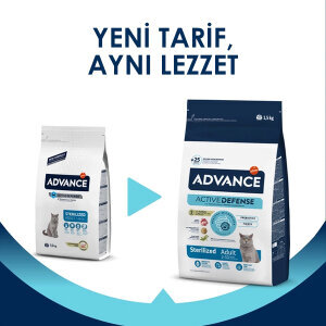 Advance Hindili Kısırlaştırılmış Kedi Maması 1.5 kg - 3