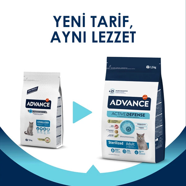 Advance Hindili Kısırlaştırılmış Kedi Maması 1.5 kg - 3