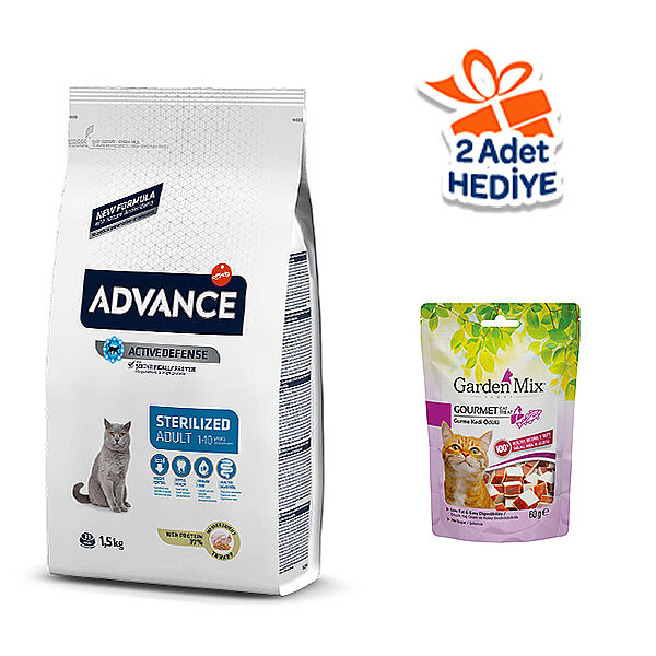 Advance Hindili Kısırlaştırılmış Kedi Maması 1.5 kg