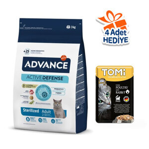 Advance Hindili Kısırlaştırılmış Kedi Maması 3 kg