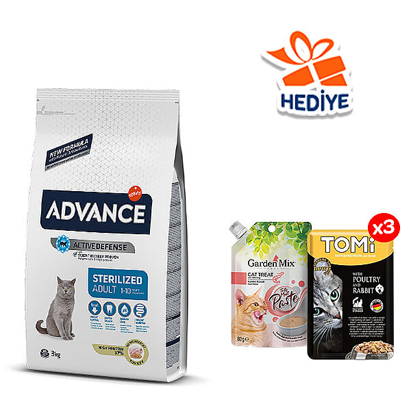 Advance Hindili Kısırlaştırılmış Kedi Maması 3 kg - 1
