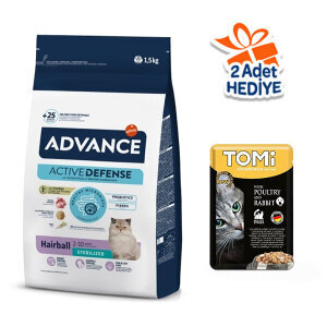 Advance Hindili Tüy Yumağı Önleyici Kısırlaştırılmış Kedi Maması 1.5 kg