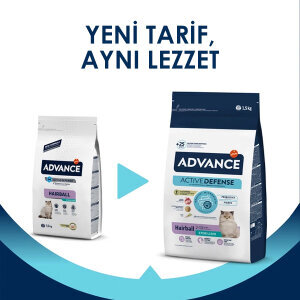 Advance Hindili Tüy Yumağı Önleyici Kısırlaştırılmış Kedi Maması 1.5 kg - 3