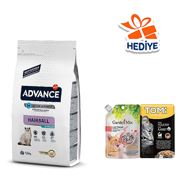 Advance Hindili Tüy Yumağı Önleyici Kısırlaştırılmış Kedi Maması 1.5 kg