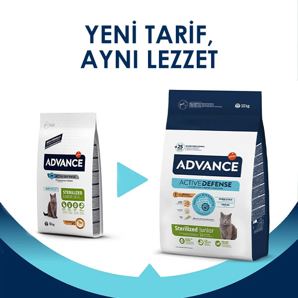 Advance Junior Tavuklu Kısırlaştırılmış Yavru Kedi Maması 10 kg - 2