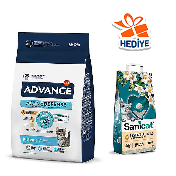 Advance Kitten Tavuklu ve Pirinçli Yavru Kedi Maması 10 kg - 1