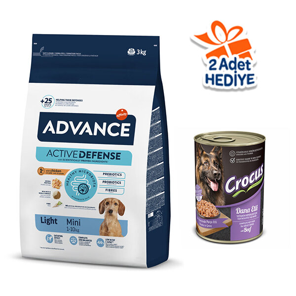 Advance Light Tavuk ve Pirinçli Küçük Irk Diyet Köpek Maması 3 kg - 1