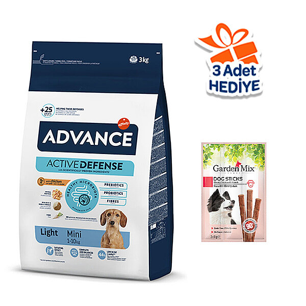 Advance Light Tavuk ve Pirinçli Küçük Irk Diyet Köpek Maması 3 kg