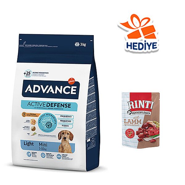 Advance Light Tavuk ve Pirinçli Küçük Irk Diyet Köpek Maması 3 kg - 1