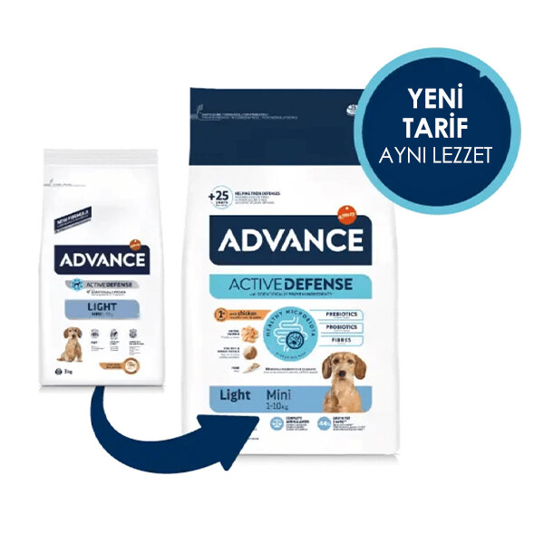 Advance Light Tavuk ve Pirinçli Küçük Irk Diyet Köpek Maması 3 kg - 3