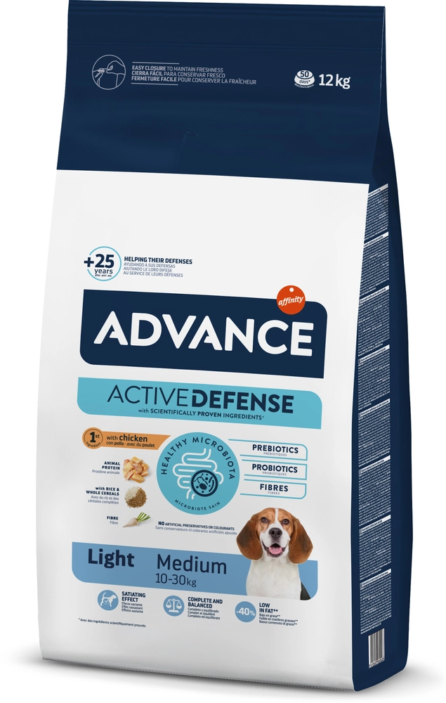 Advance Light Tavuklu ve Pirinçli Orta Irk Yetişkin Köpek Maması 12 kg - 1