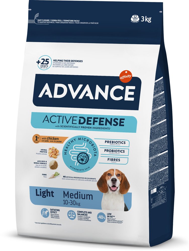 Advance Light Tavuklu ve Pirinçli Orta Irk Yetişkin Köpek Maması 3 kg - 1